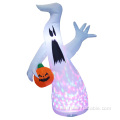 Calabaza fantasma blanca de Halloween inflable de vacaciones